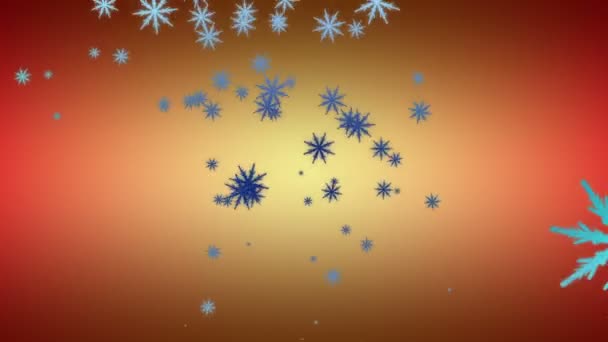 Magnifique animation vidéo de Noël avec des flocons de neige en mouvement, boucle HD 1080p — Video