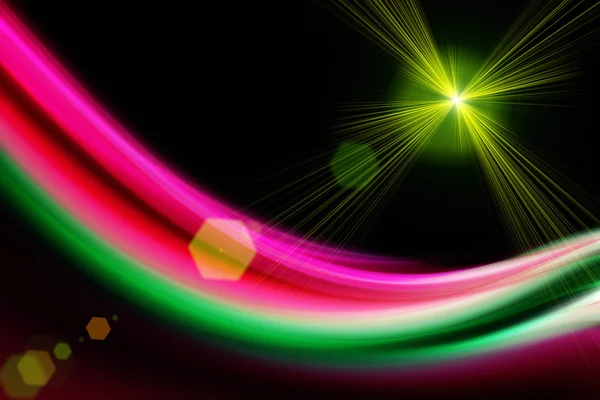 Futuristic technology wave background design with lights — Stock Photo, Image