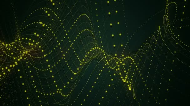 Fantastique animation vidéo avec objet particule et lumière clignotante en mouvement, boucle HD 1080p 