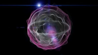 hareketli parçacık nesne ve titrek ışık, fütüristik video animasyon döngüsü hd 1080p