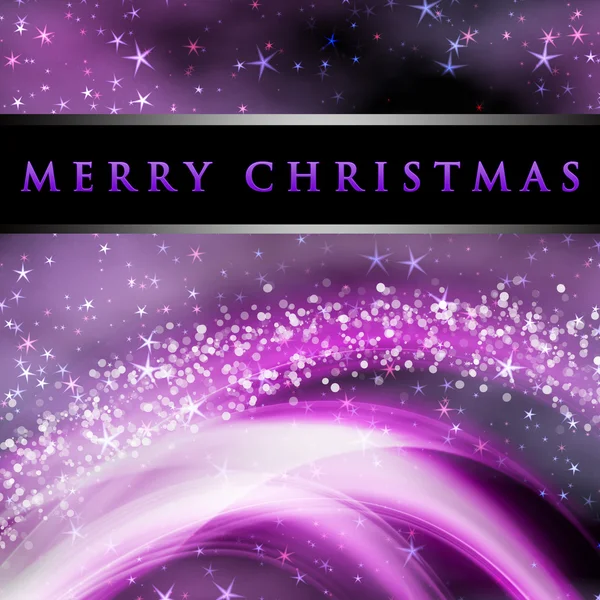 Fantastisches Weihnachtswellendesign mit Schneeflocken und glühenden Sternen — Stockfoto
