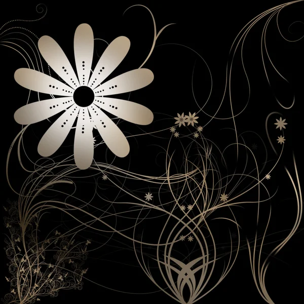 Belle conception illustrée de fond de fleur avec dégradé — Photo