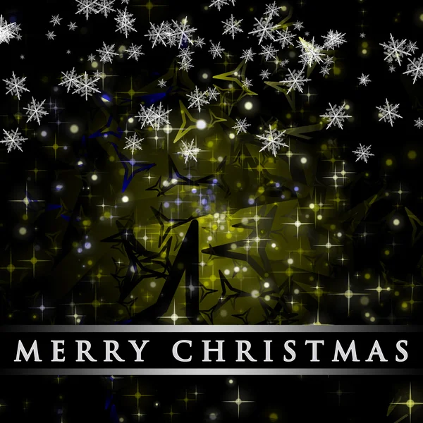 Prachtige kerst achtergrond ontwerp illustratie met sterren en sneeuwvlokken — Stockfoto