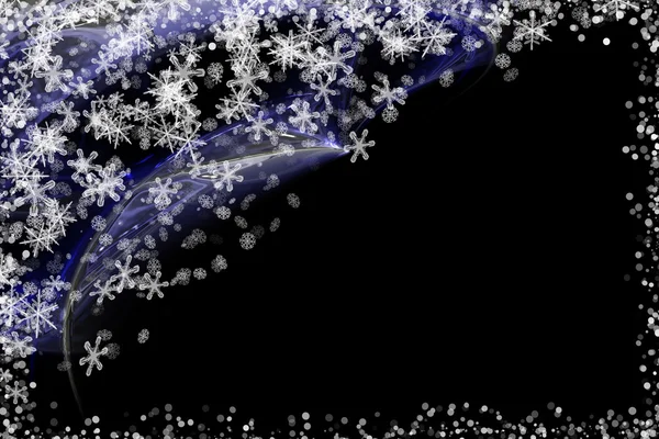 Magnifique illustration de fond de Noël avec des flocons de neige — Photo