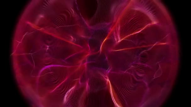 Animation vidéo puissante avec sphère de particules de lumière, boucle HD 1080p — Video