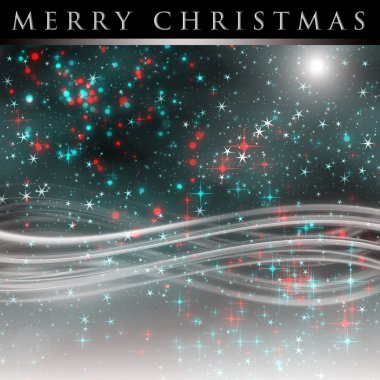 Parlayan yıldızlı muhteşem noel dalgası tasarımı