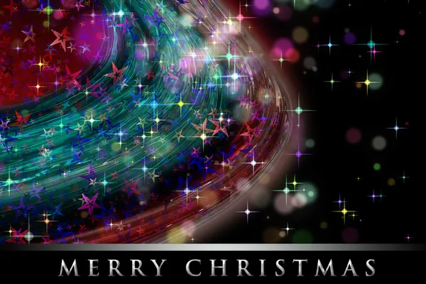 Fantastic Christmas wave design with glowing stars — Stock Photo, Image