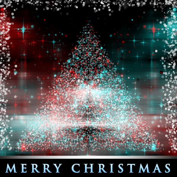 Wonderful Christmas tree background design illustration — Stock Photo, Image