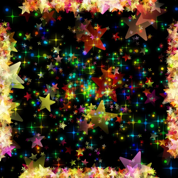 Prachtige Kerstmis achtergrond ontwerp illustratie met gloeiende sterren — Stockfoto
