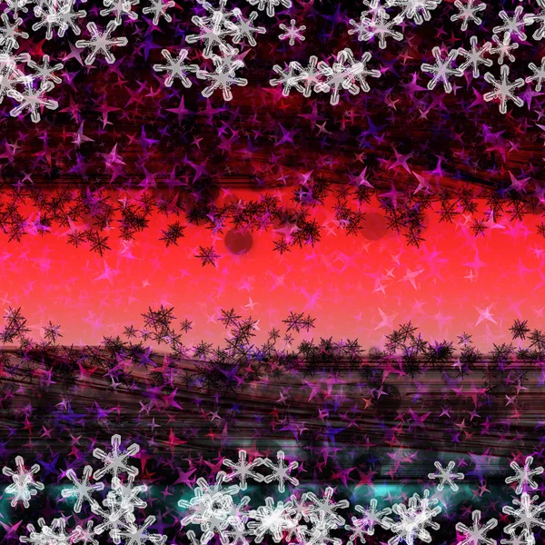 Υπέροχη εικονογράφηση σχεδιασμό Χριστούγεννα φόντο με νιφάδες χιονιού και αστέρια — Φωτογραφία Αρχείου