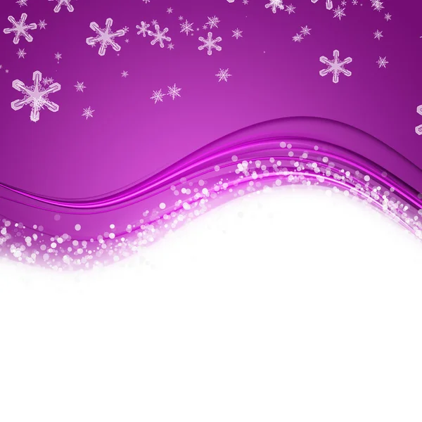 환상적 인 크리스마스의 파도 디자인 스노우 플래크와 텍스트를 위한 공간 과 함께 — 스톡 사진