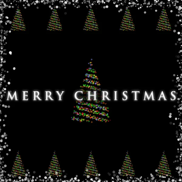 Wunderbare Weihnachtsbaum-Illustration mit Schneeflocken — Stockfoto