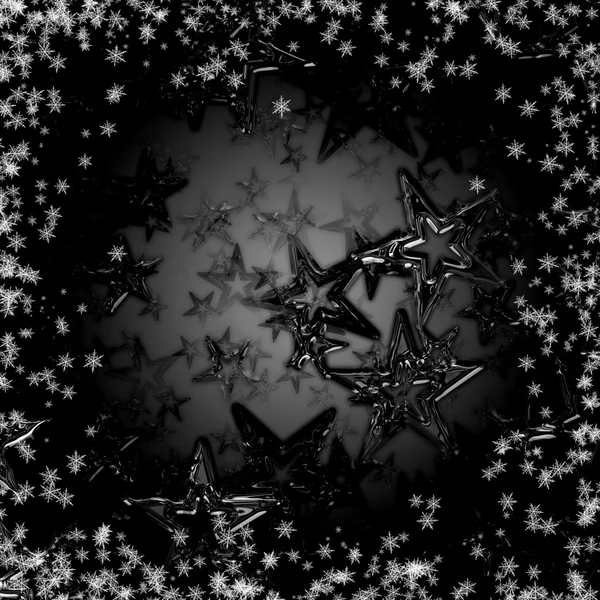 Wunderbare Weihnachten Hintergrund Design Illustration mit Sternen und Schneeflocken — Stockfoto