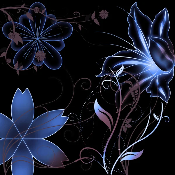 Belo design de fundo de flor ilustrada com gradiente — Fotografia de Stock