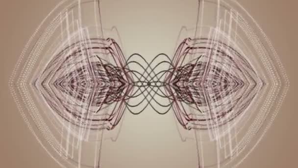 Fantastique animation vidéo avec un objet à bandes de particules en mouvement, boucle HD 1080p 