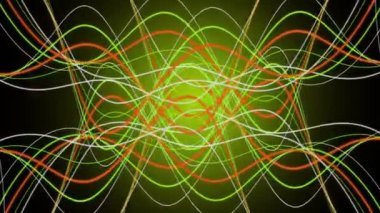 fantastik video animasyon ile şerit dalga nesne hareket, döngü hd 1080p