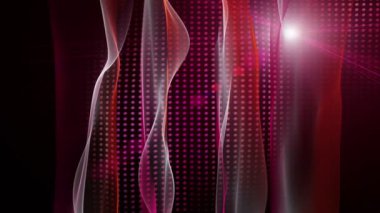 Dalga nesne ve ışıklar, hareketli fantastik video animasyon döngüsü hd 1080p