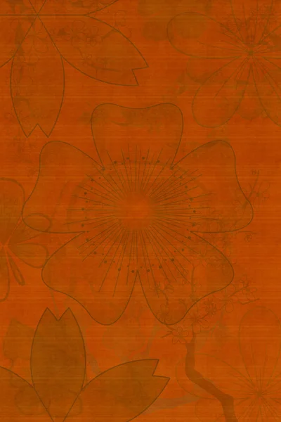 Красивий ілюстрований дизайн квітів з фоновим візерунком — стокове фото