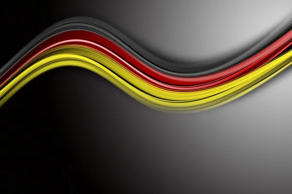 Illustrated wave in german colors for sport events — Stock Photo, Image