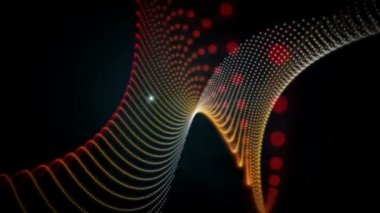 fütüristik video animasyon ve hareket, yanıp sönen ışık parçacık nesne ile döngü hd 1080p