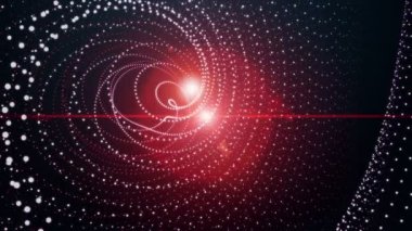 fütüristik video animasyon ve hareket, yanıp sönen ışık parçacık nesne ile döngü hd 1080p