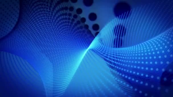 Fantastique animation vidéo avec un objet à bandes de particules en mouvement, boucle HD 1080p 