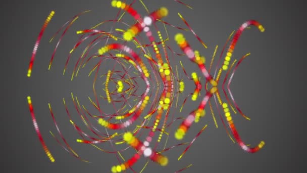 Animação de vídeo fantástica com objeto de listra de partículas em movimento, loop HD 1080p — Vídeo de Stock