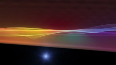 Dalga nesne ve ışıklar, hareketli fütüristik video animasyon döngüsü hd 1080p