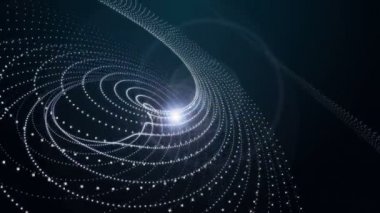 futurstic video animasyon hareketli, parçacık nesne ve titrek ışık ile döngü hd 1080p
