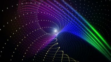 futurstic video animasyon hareketli, parçacık nesne ve titrek ışık ile döngü hd 1080p