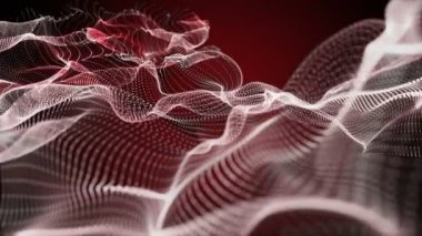 Parçacık dalga nesnesiyle romantik video animasyonu, 4096x2304 döngü 4K