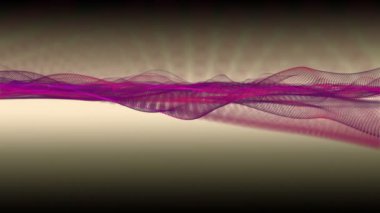 Parçacık dalga nesnesiyle romantik video animasyonu, 4096x2304 döngü 4K