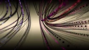 Yavaş çekimde çizgili dalga nesnesi ile fantastik video animasyonu, 4096x2304 döngü 4K