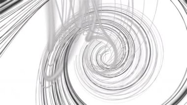 Yavaş çekimde çizgili dalga nesnesi ile sihirli video animasyonu, 4096x2304 döngü 4K