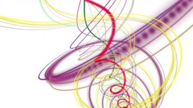 Yavaş çekimde çizgili dalga nesnesi ile fantastik video animasyonu, 4096x2304 döngü 4K