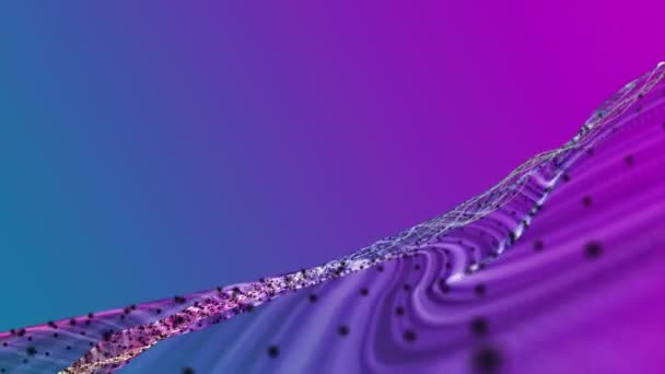 Romantic video animation with particle wave object in slow motion, 4096x2304 loop 4K — Stock Footage Romantic Video Animation Particle Wave Object Slow Motion 4096X2304 Loop — Stock Video