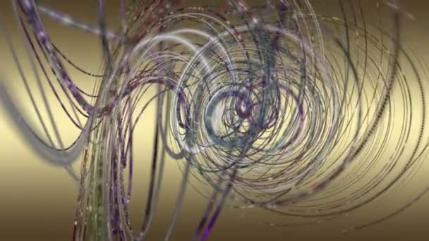 Animasi Video Yang Fantastis Dengan Objek Gelombang Stripe Dalam Gerak — Stok Video