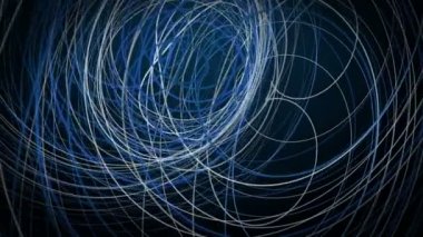 Yavaş çekimde çizgili dalga nesnesi ile gelecek video animasyonu, 4096x2304 döngü 4K