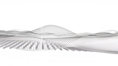 Parçacık dalga nesnesiyle yapılan sihirli video animasyonu, 4096x2304 döngüsü 4K