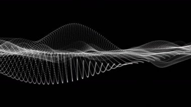 Parçacık dalga nesnesiyle yapılan sihirli video animasyonu, 4096x2304 döngüsü 4K