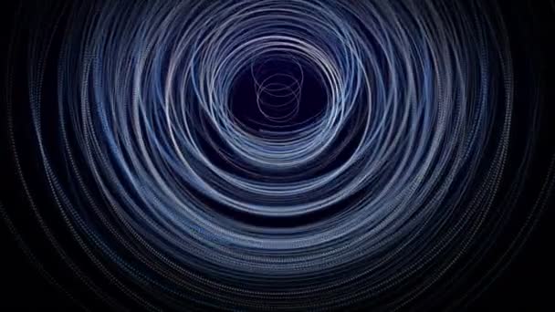 Futuristische Video Animatie Met Particle Stripe Wave Object Slow Motion — Stockvideo