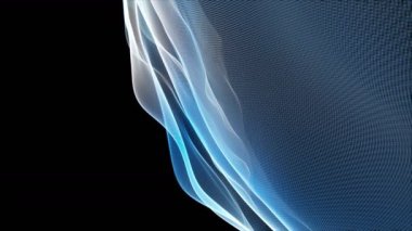 Parçacık dalga nesnesiyle gelecek video animasyonu yavaş çekimde, 4096x2304 döngü 4K