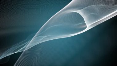 Metin için parçacık dalga nesnesi ve uzayda gelecek video animasyonu, 4096x2304 döngü 4K