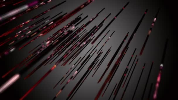 Animasi Video Futuristik Dengan Objek Stripe Bercahaya Dalam Gerak Lambat — Stok Video