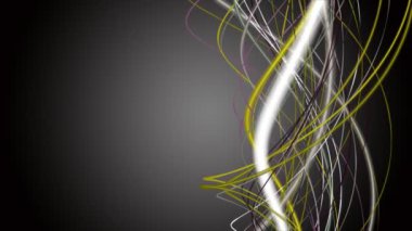 Yavaş çekimde şerit dalga nesnesi ve metin için uzay ile fantastik video animasyonu, 4096x2304 döngü 4K