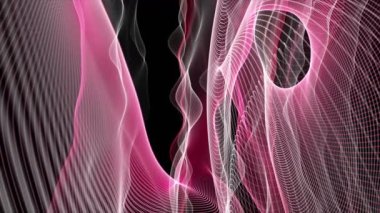 Ağır çekimde parçacık dalga nesnesi ile güçlü video animasyonu, 4096x2304 döngü 4K