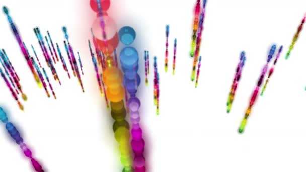 Fantastique Animation Vidéo Colorée Avec Des Objets Rayés Ralenti Boucle — Video