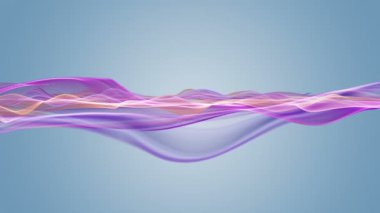 Parçacık dalga nesnesi ile fantastik video animasyonu yavaş çekim ve metin için boşluk, 4096x2304 döngü 4K