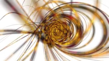 Yavaş çekimde çizgili dalga nesnesi ile fantastik video animasyonu, 4096x2304 döngü 4K