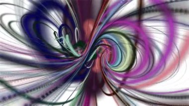 Yavaş çekimde çizgili dalga nesnesi ile fantastik video animasyonu, 4096x2304 döngü 4K